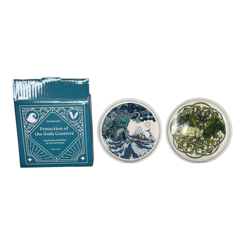 Illumicrate Godkiller Ceramic Coasters - Hannah Kaner February 2026 Box Item